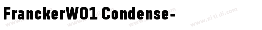 FranckerW01 Condense字体转换